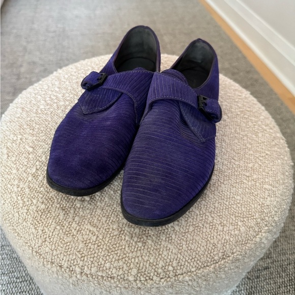 Alexander Wang Women's Purple Suede Oxford Loafer Shoes - Picture 2 of 3